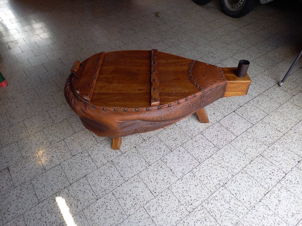 Table de salon en forme de souflet à restaurer, 100 à 150 cm, Moins de 50 cm, Enlèvement, Utilisé