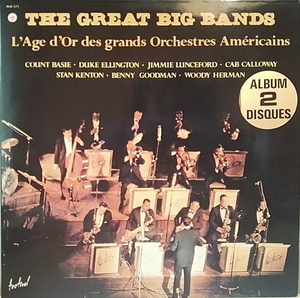 GREAT BIG BANDS-COUNYT BASIE-DUKE ELLINGTON-BENNY GOODMAN, LP, Gebruikt, Ophalen of Verzenden, Fotohoes