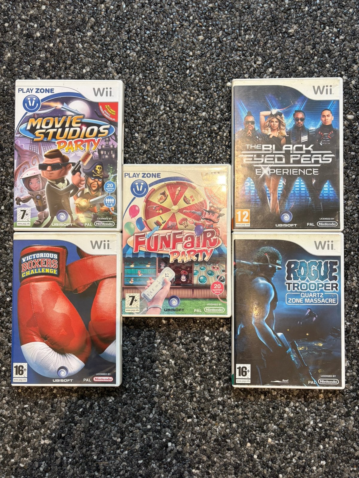 5 jeux Wii, Enlèvement ou Envoi, Comme neuf
