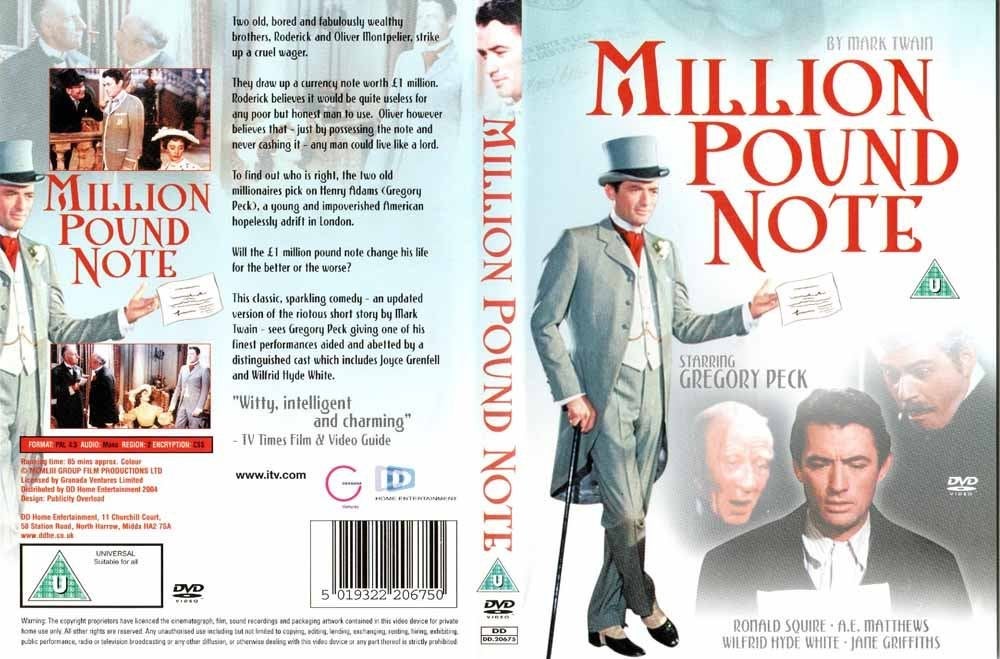 The Million Pound Note 1954 DVD met Gregory Peck, CD & DVD, DVD | Classiques, Enlèvement ou Envoi