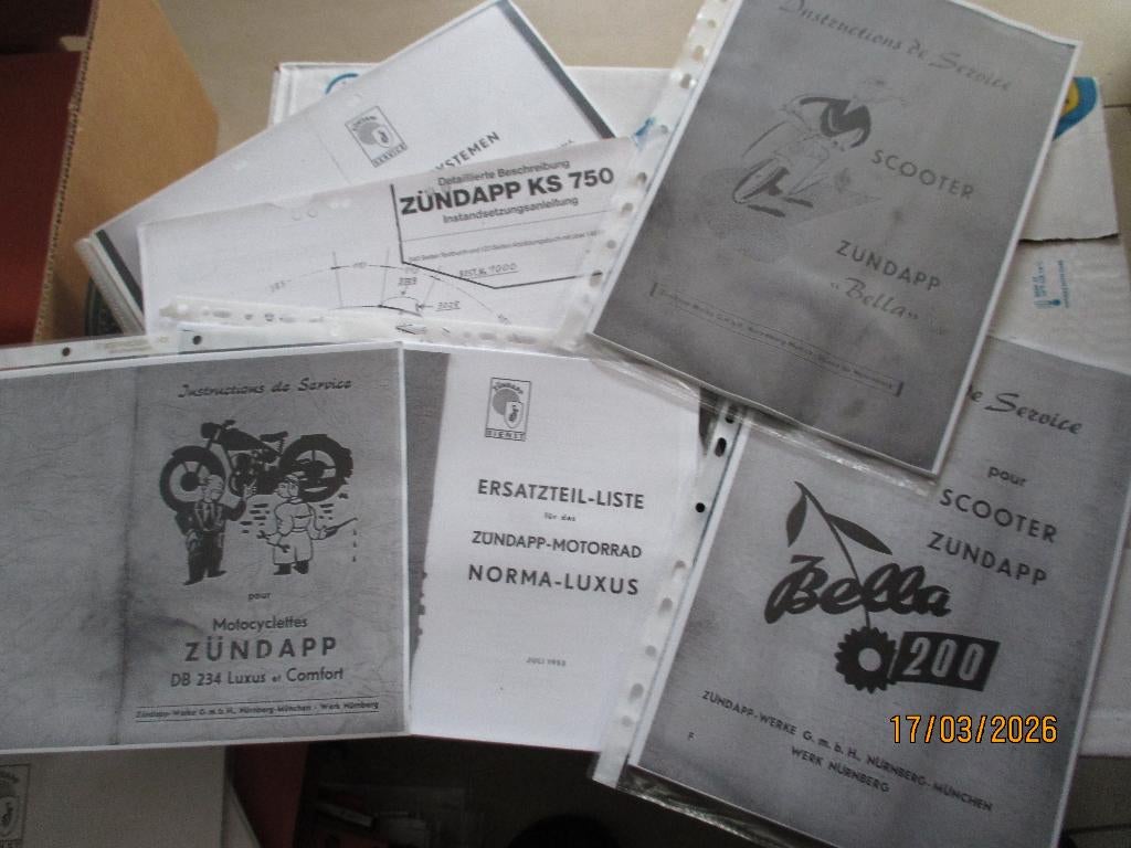 zundapp onderdelen boekjes copies, Fietsen en Brommers, Brommers | Zundapp, Ophalen of Verzenden