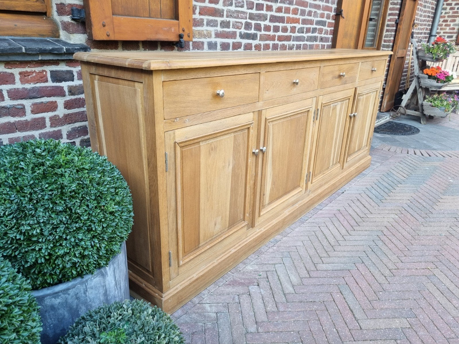 Buffet/meuble mural en chêne art., Maison & Meubles, Avec tablette(s), 25 à 50 cm, 200 cm ou plus, .