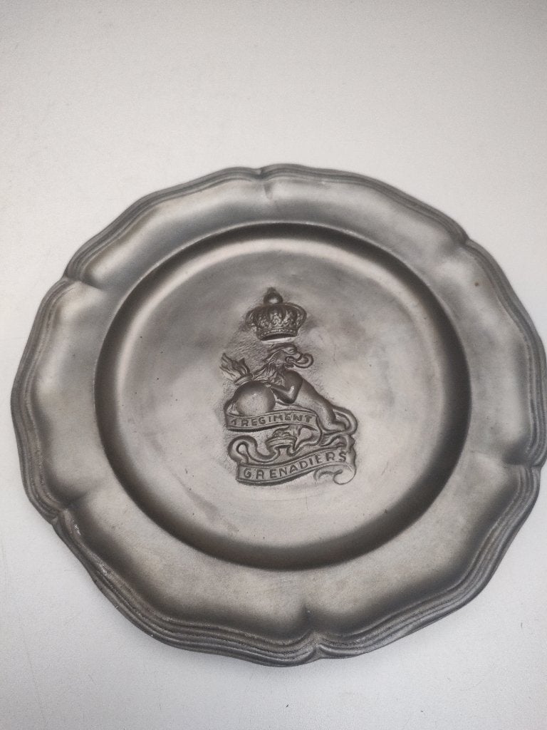 Tinnen bord 1ste Regt. Grenadiers, Verzamelen, Militaria | Algemeen, Verzenden