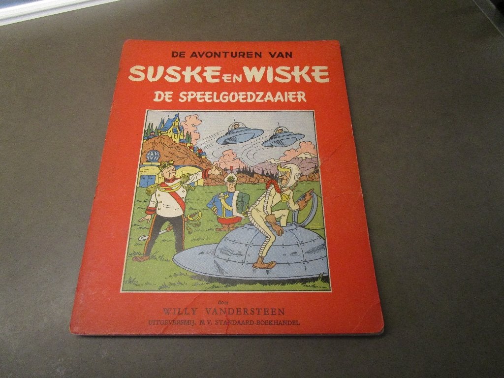Sus en Wis - De speelgoedzaaier - 1e druk - 1954, Boeken, Stripverhalen, Gelezen, Willy Vandersteen, Eén stripboek, Ophalen of Verzenden