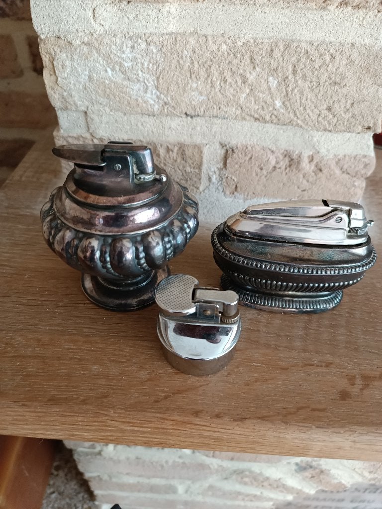 Set van 3 antieke aanstekers inclusief RONSON, Verzamelen, Ophalen of Verzenden