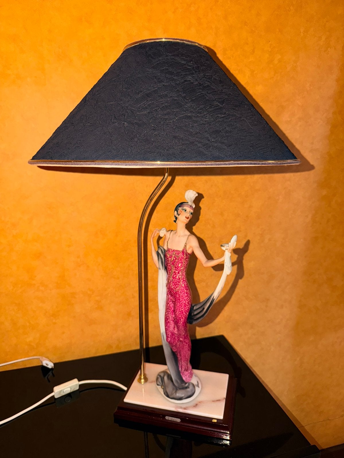 Giuseppe Armani Florence tafellamp 1987 – 75 cm – vintage, Overige merken, Vintage, Met kap, Ophalen