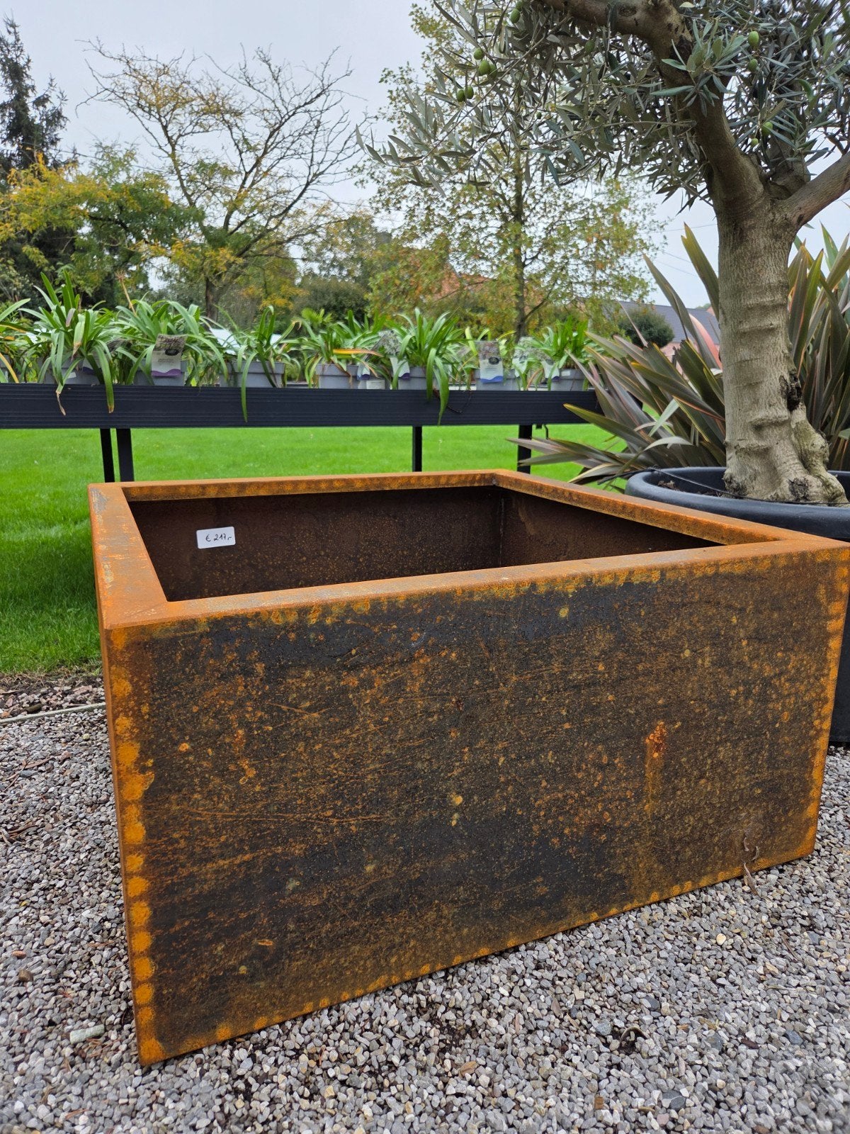 Plantenbak in cortenstaal zonder bodem, Tuin en Terras, Ophalen