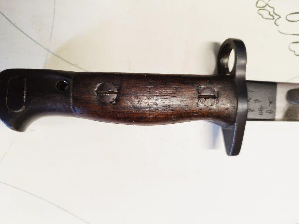 Baïonnette anglaise Endfield 1907 avec fourreau - 90€, Collections, Objets militaires | Général, Enlèvement ou Envoi, Armée de terre