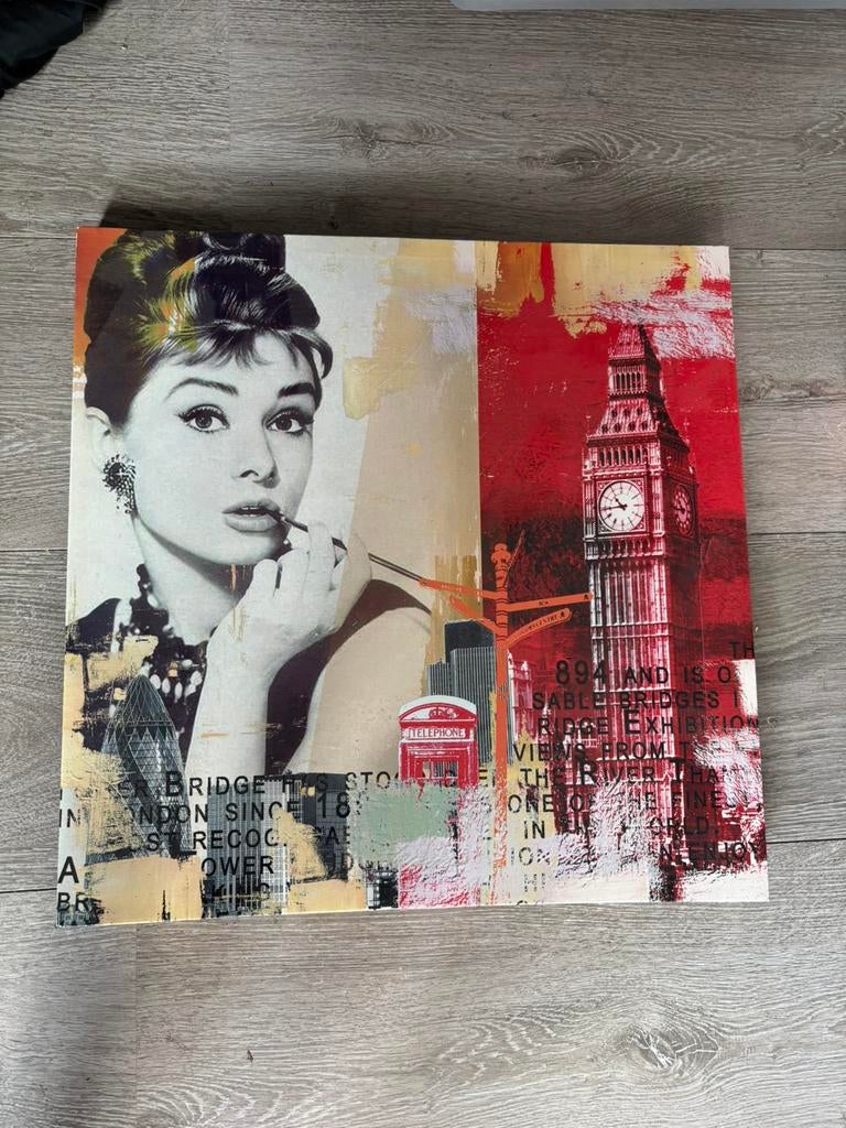 Canvas AUDREY HEPBURN 50x50 cm, Ophalen