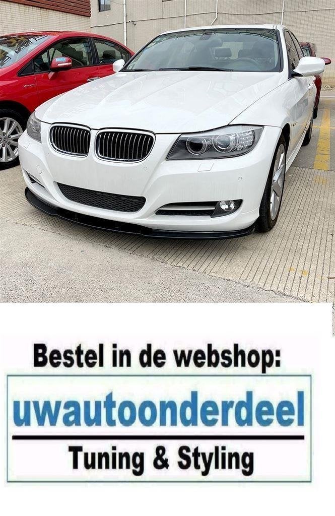 Spoiler Splitter Lip glans Zwart M Look Voor Bmw 3 Serie E90, Verzenden