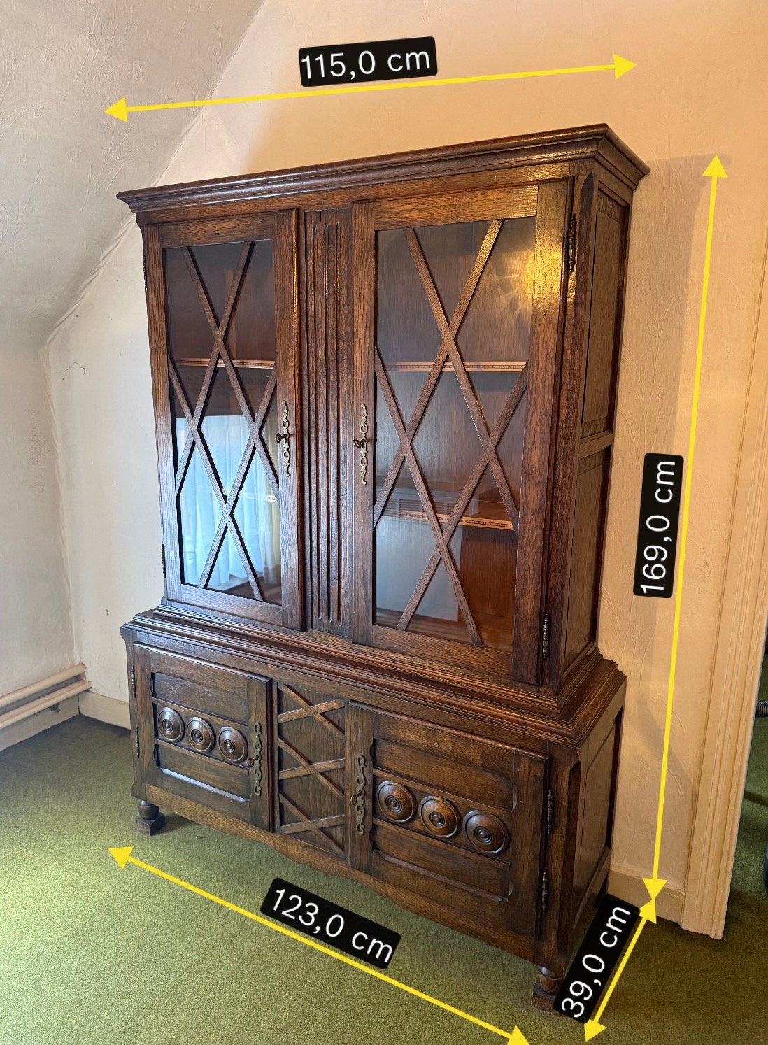 Vintage eiken buffetkast, Maison & Meubles, Armoires | Buffets, Enlèvement, Comme neuf