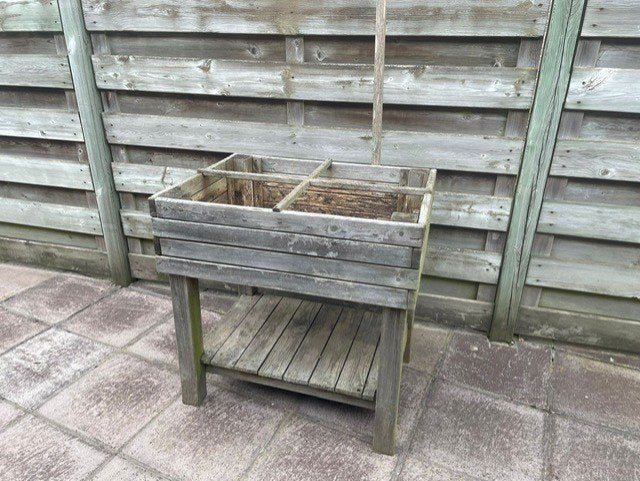 groentenbak - bac à légumes, Jardin & Terrasse, Bacs à fleurs & Jardinières, Utilisé, Bois, Balcon, Jardin, 60 cm ou plus, 60 à 100 cm