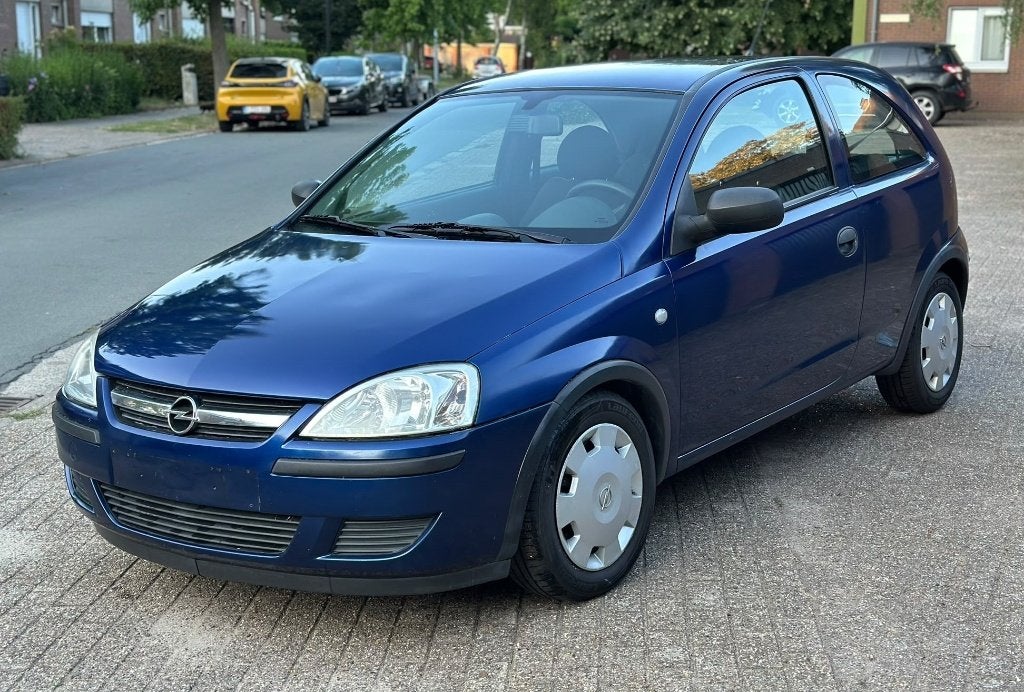 Opel Corsa - 2006 - Benzine 1.0 - 106 000 KM -Airco- GEKEURD, Auto's, Stof, Blauw, Grijs, Particulier