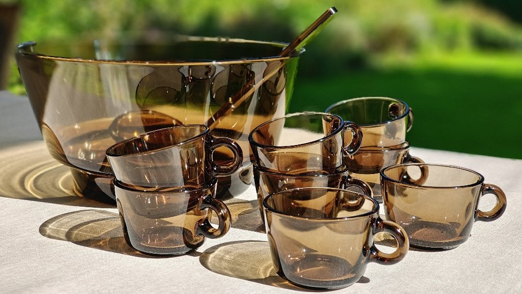 vintage punchbowl, Verre, Enlèvement, Comme neuf