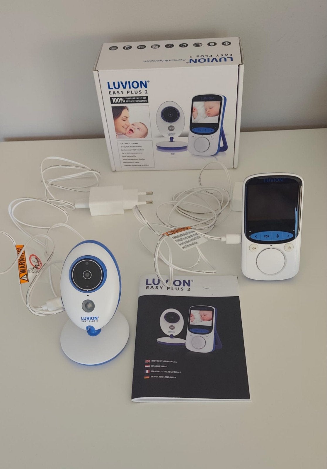 Babyphone LUVION Easy plus 2, Kinderen en Baby's, Ophalen, Nieuw, 250 meter of meer, Camera