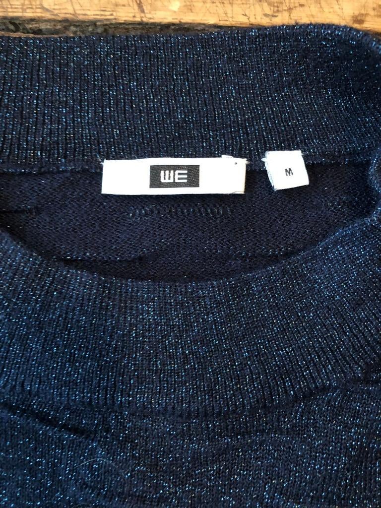 Feestelijke top / blauw met subtiele glitter, Kleding | Dames, Blauw, WE, Ophalen of Verzenden, Zo goed als nieuw