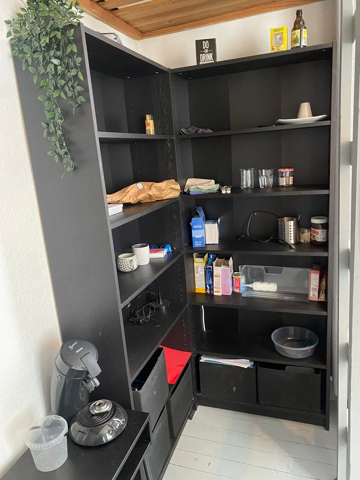 zwarte opbergkasten, Ophalen, Gebruikt