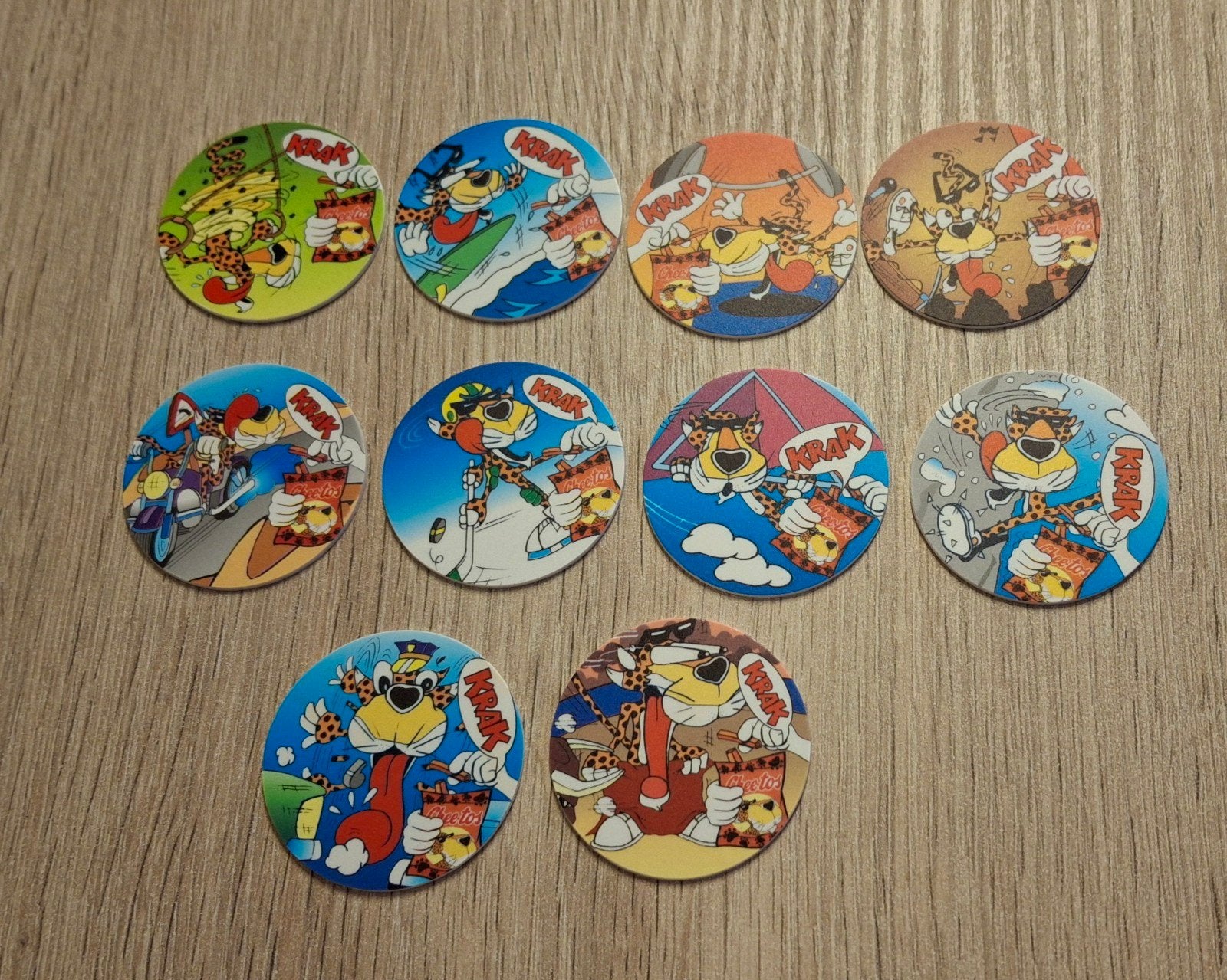Lot Flippo Cheetos Chester numéro 1 à 10 neuf, Collections, Flippos, Enlèvement ou Envoi, Chester Cheetos, Flippos en vrac