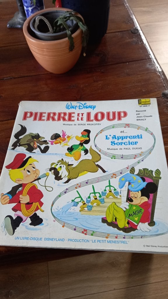 Vinyl 33t disney pierre et le loup/ l apprenti sorcier, Enlèvement, Utilisé, Autres types