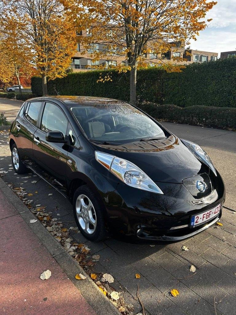 Nissan Leaf 2014 Electric, Auto's, Zwart, Parkeercamera, Zwart, Elektrisch