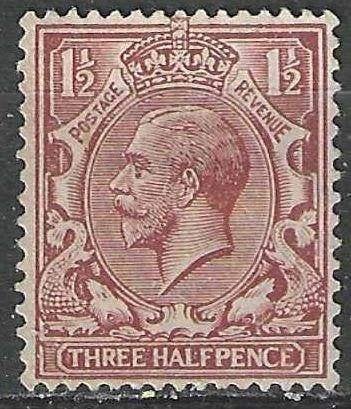 Grande-Bretagne 1912-1922 - Yvert 141 - King Georges (ST), Envoi, Affranchi