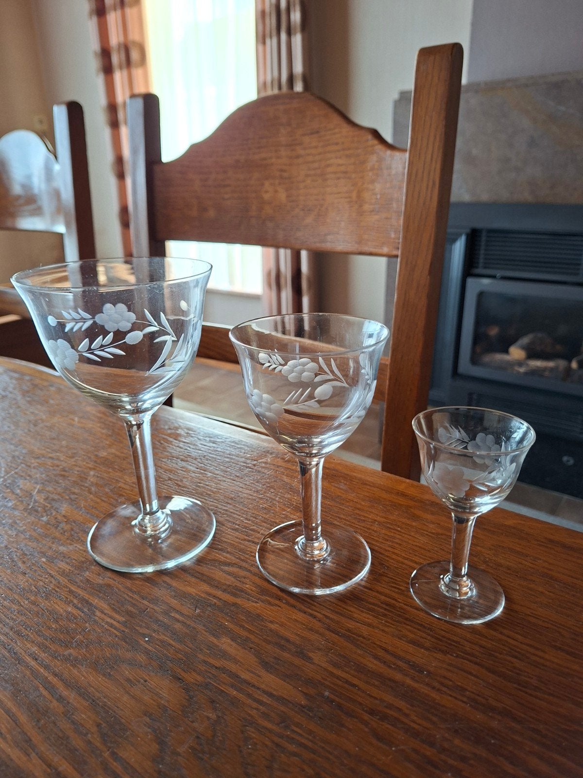 Vintage wijnglazen set, Ophalen, Zo goed als nieuw, Overige typen