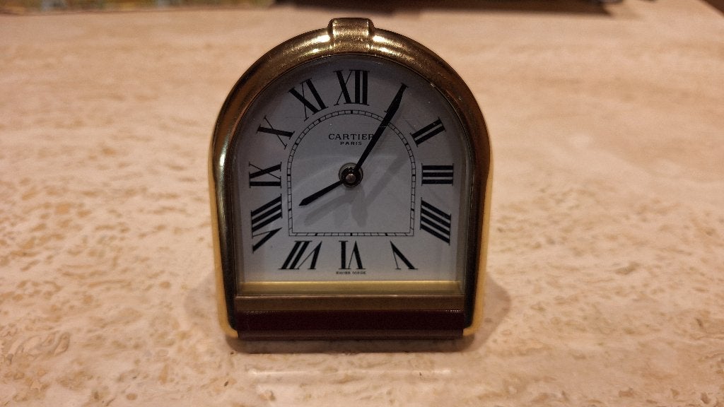 Wekker bureauklok Cartier, Handtassen en Accessoires, Overige Accessoires, Ophalen