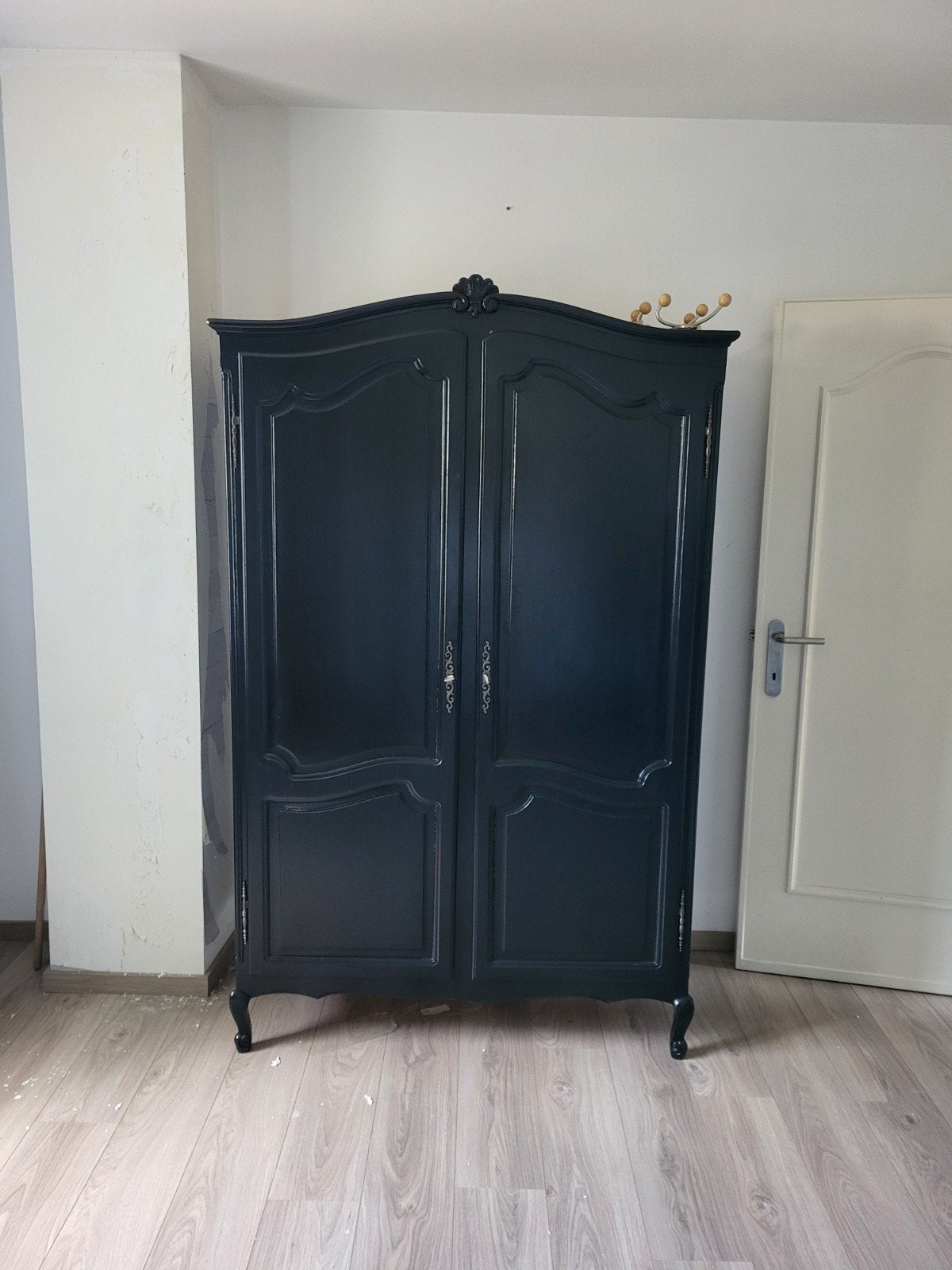 Halkast., Huis en Inrichting, Kasten | Kleerkasten, Ophalen, Gebruikt, Overige houtsoorten, Met hangruimte