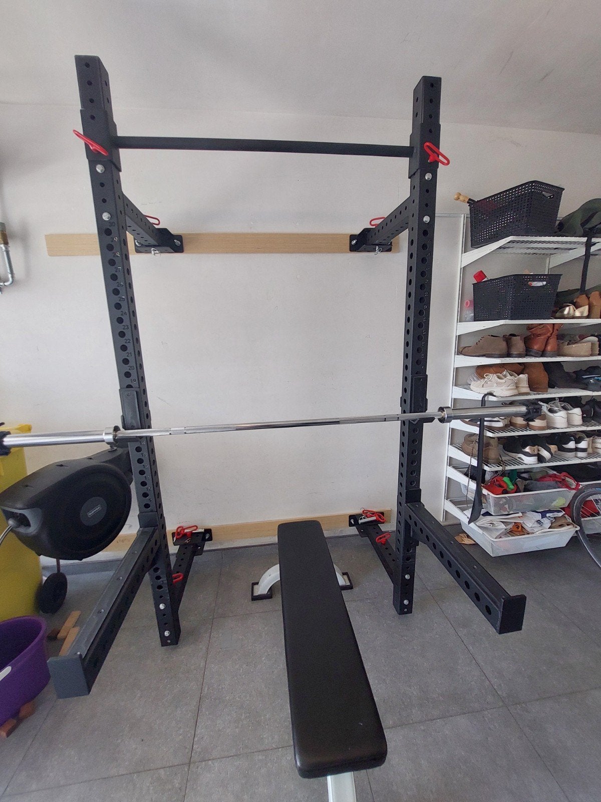 wallrack, bar, gewichten, bench en toebehoren, Enlèvement
