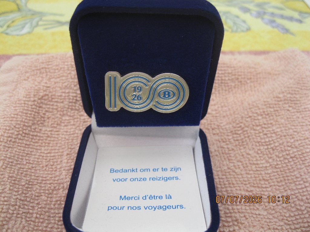 PIN 100 ans des chemins de fer belges, Collections, Trains & Trams, Enlèvement ou Envoi, Neuf, Train, Autres types