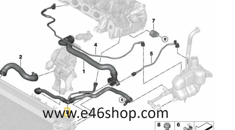 bmw / MINI koelslang oem 17128593799 nieuw org bmw, Neuf, -, -, Enlèvement ou Envoi