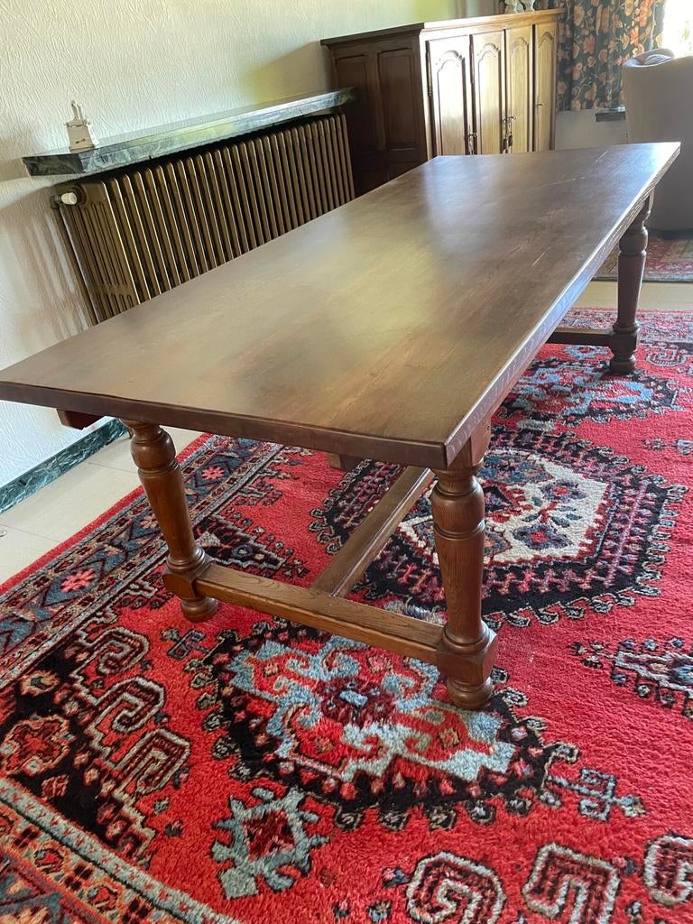 Kloostertafel eik massief, Ophalen, Eikenhout, 200 cm of meer, Kloostertafel