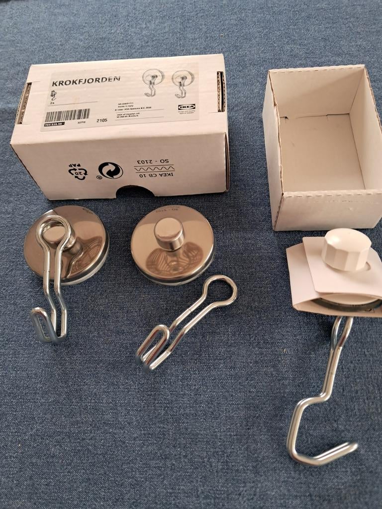 Ikea Krokfjorden chromen haken, Ophalen, Chroom