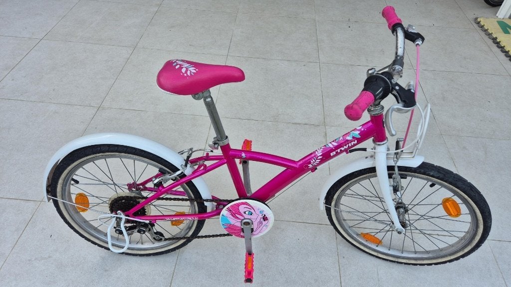 👍  Mooie Meisjesfiets B-Twin 20 inch - als Nieuw fiets >>>, Ophalen, B-TWIN, Zo goed als nieuw, Handrem