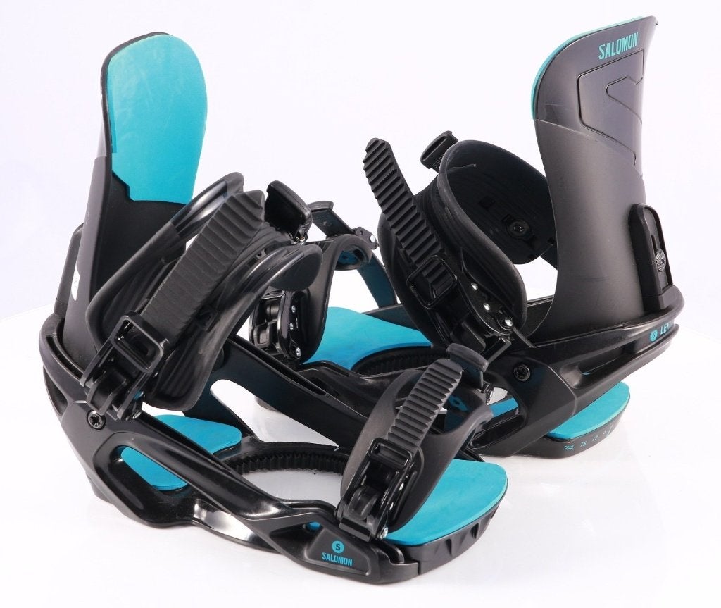 S ; fixations de snowboard SALOMON UNITE, noir/bleu (excelle, Envoi, Utilisé, Fixations
