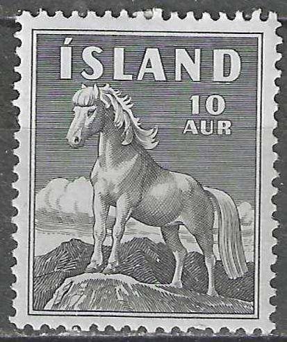 IJsland 1958/1960 - Yvert 283 - Pony - 10 a. (PF), Postzegels en Munten, Postzegels | Europa | Scandinavië, Verzenden, IJsland