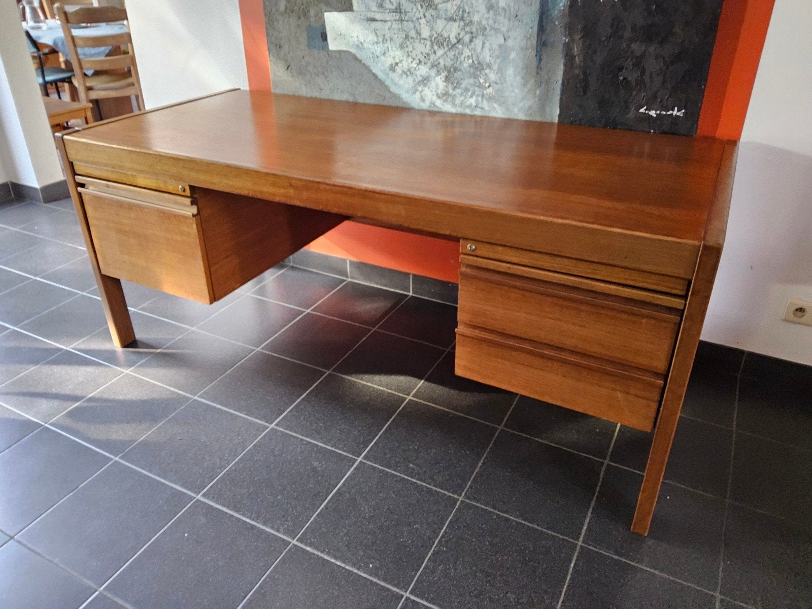 vintage directiebureau stijl design Möbler, Ophalen, Zwart, 180 cm, 80 cm