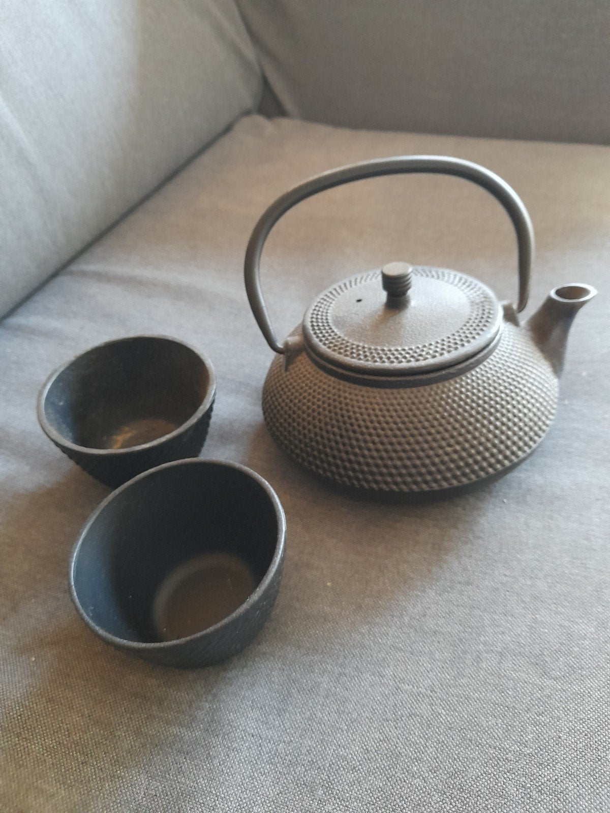 Theepot en 2 kopjes, Aziatisch, Gebruikt, Ophalen of Verzenden, Theepot
