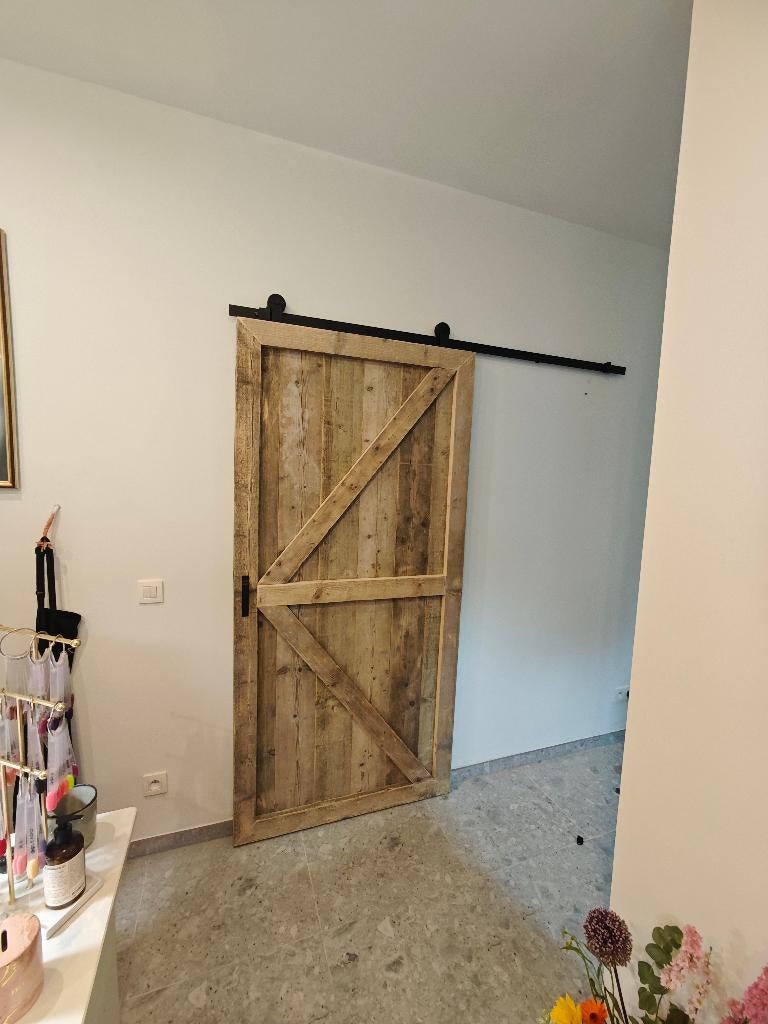 Schuifdeur - barndoor uit echt steigerhout op maat gemaakt ., Ophalen