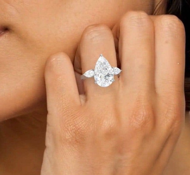 Nieuwe 14k witgouden ring met grote diamant van 6 karaat!, Nieuw, Ophalen of Verzenden, 17 tot 18, Met edelsteen