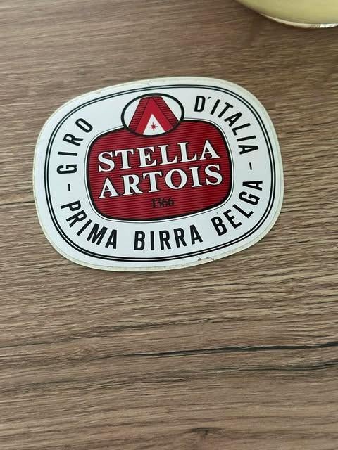 stella artois sticker giro d'italia, Verzamelen, Biermerken, Ophalen of Verzenden, Nieuw, Reclamebord, Plaat of Schild, Stella Artois