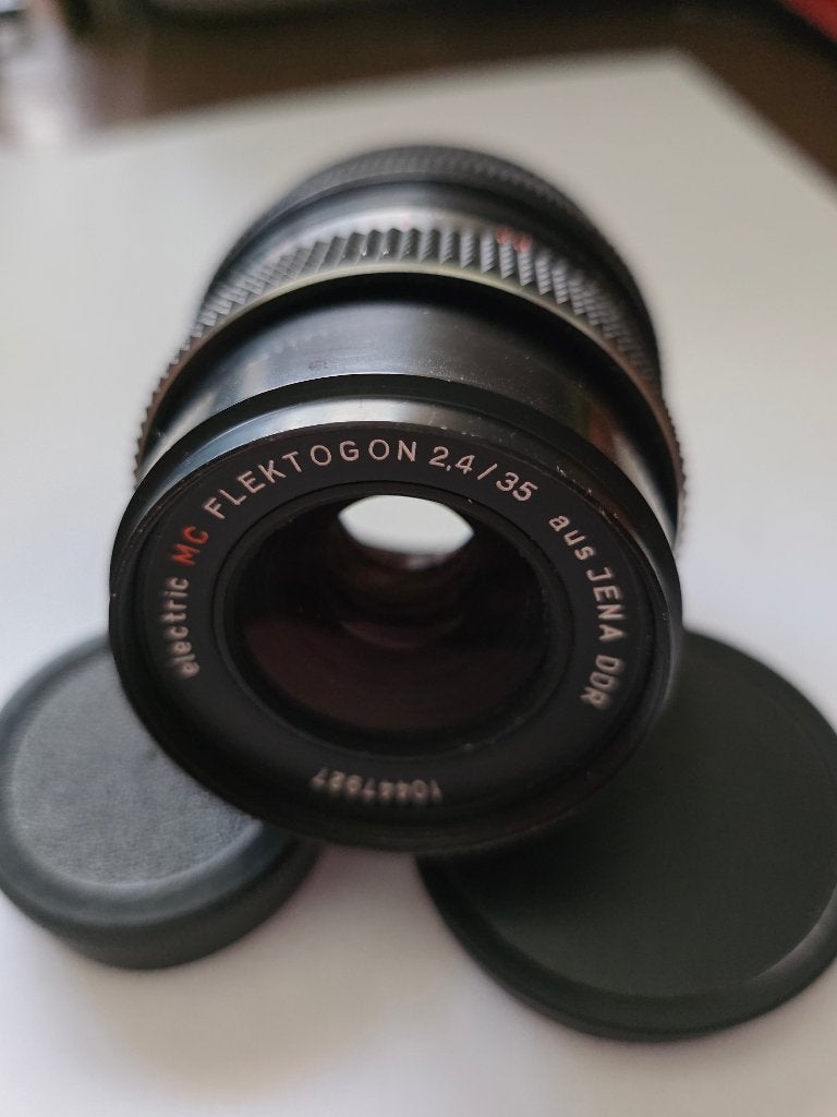carl zeiss jena flektogon Lens 35mm f2.4, Ophalen of Verzenden, Gebruikt, Zeiss