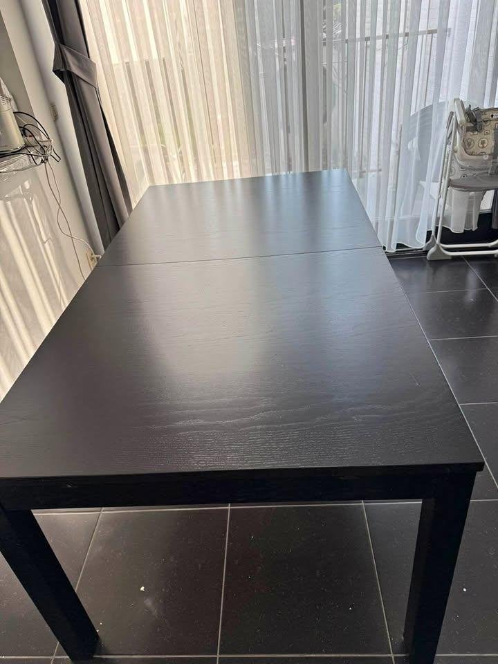 Table extensible Rachele 160(225)x90 cm, Frêne Noir, Articles professionnels, Enlèvement, Utilisé, Mobilier