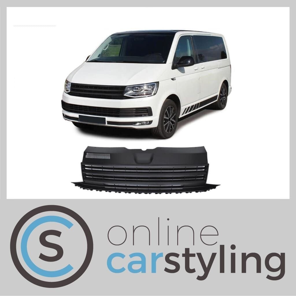 Embleemloze Grill VW Transporter T6 Zwart, Neuf, Volkswagen, -, -