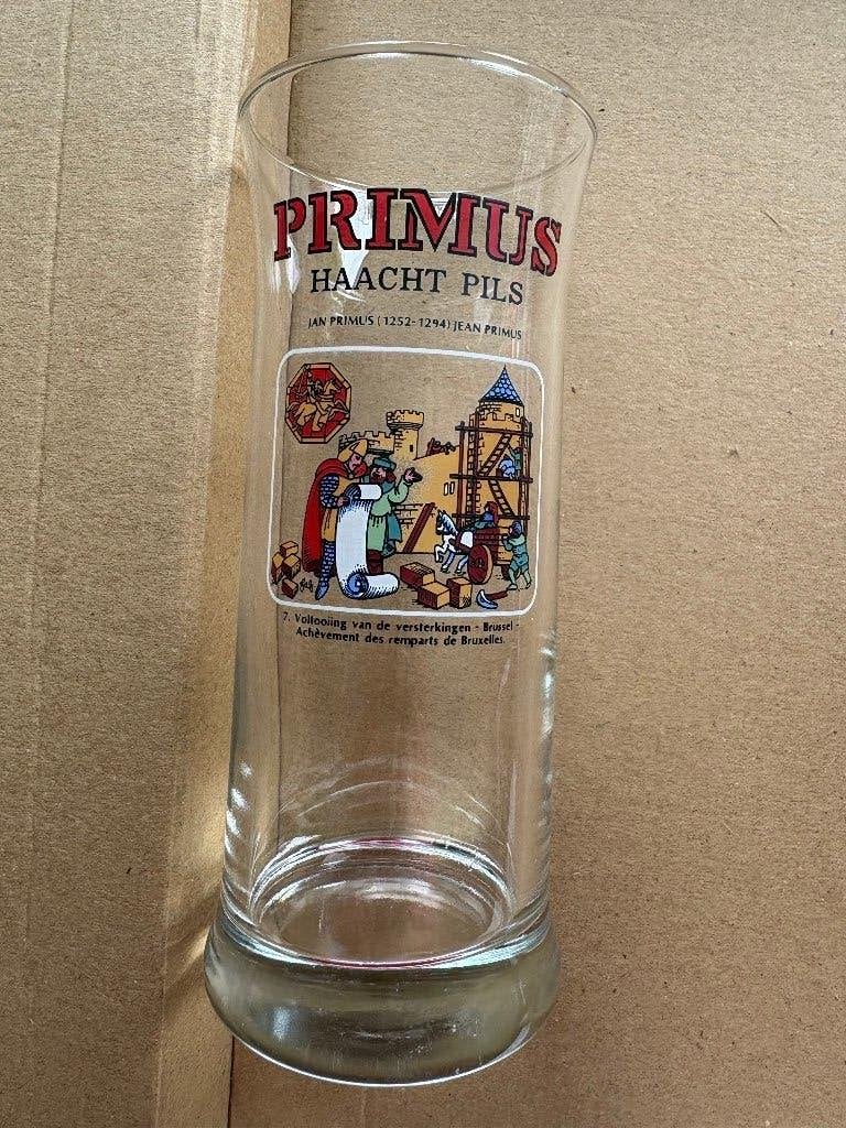 Primus Haacht Pils - Voltooing versterkingen Brussel, Ophalen of Verzenden, Gebruikt, Glas of Glazen, Overige merken
