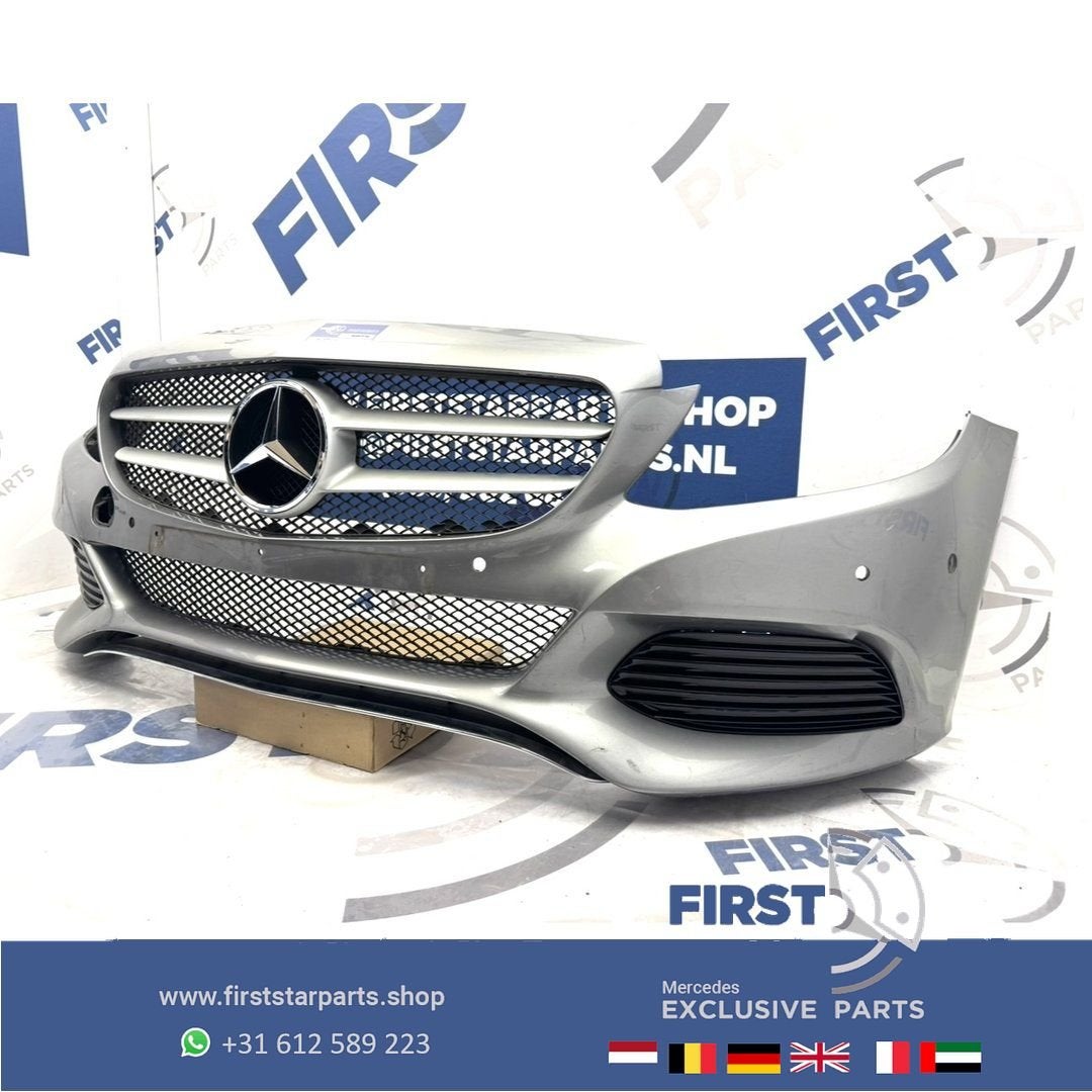 W205 C Klasse Voorbumper COMPLEET ZWART WIT GRIJS ORIGINEEL, Utilisé, -, Avant, -