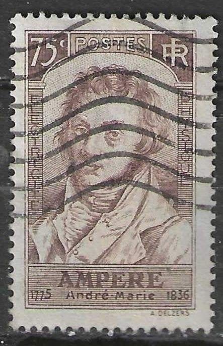 Frankrijk 1936 - Yvert 310 - Andre-Marie Ampere (ST), Verzenden, Gestempeld