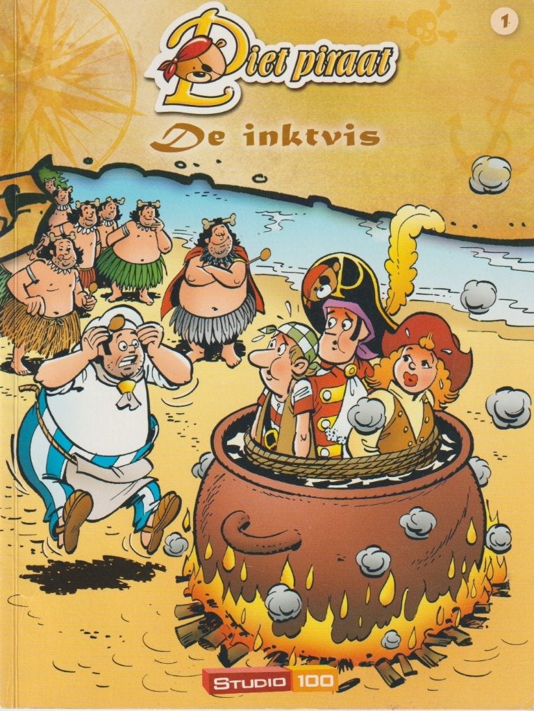 Zes strips/leesboekjes Piet Piraat - reklame Spar - volledig, Envoi