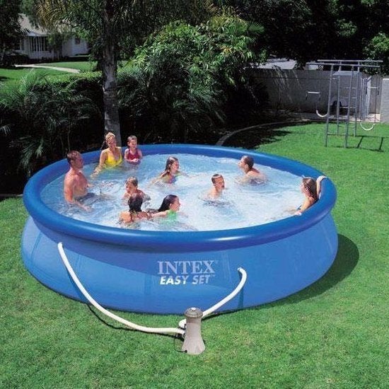 Piscine Intex Easy Set 457 x 84 cm + pompe, Piscine gonflable, Rond, Comme neuf, Enlèvement
