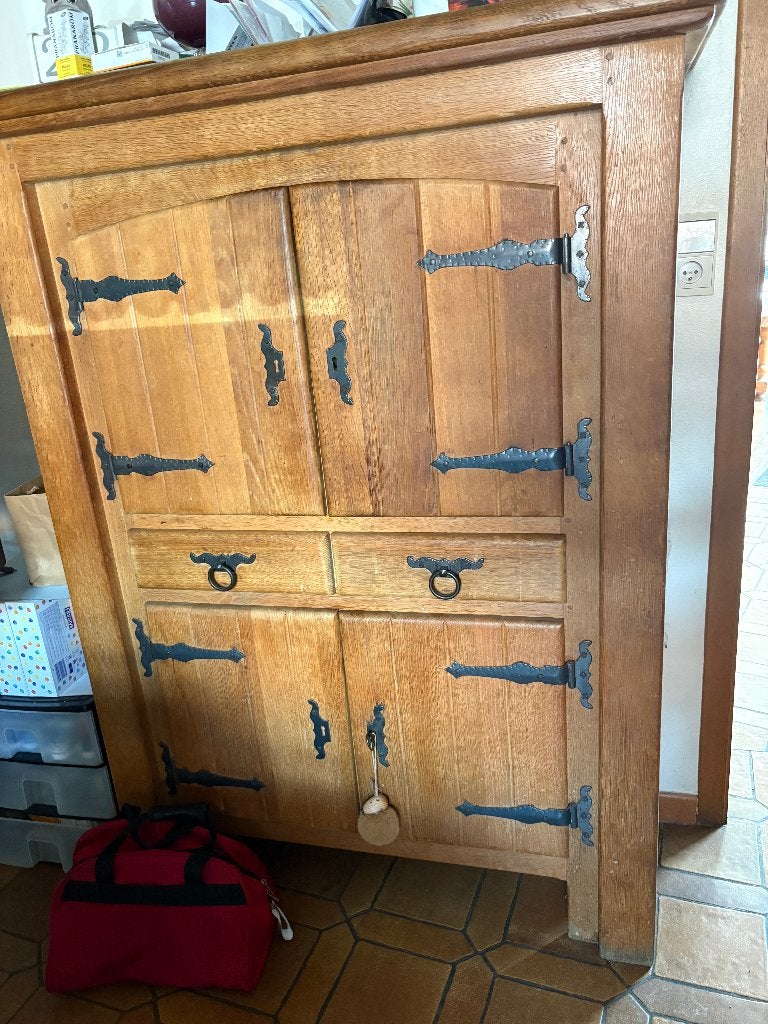 Meuble en chêne massif, 25 à 50 cm, Moins de 150 cm, Utilisé, Chêne